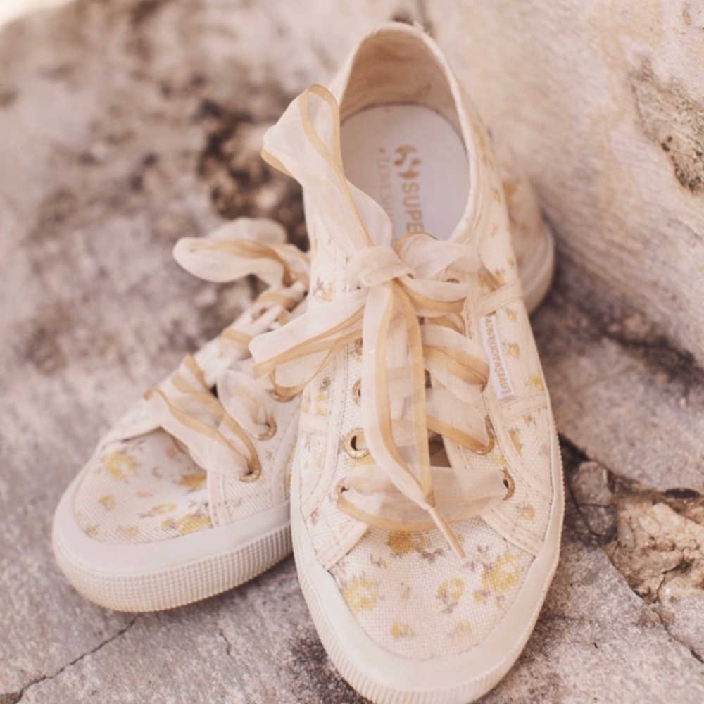Love Shack Fancy Classic Sneaker In Golden Hour